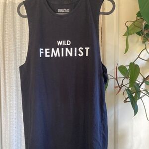 Wildfang Wild Feminist muscle tee